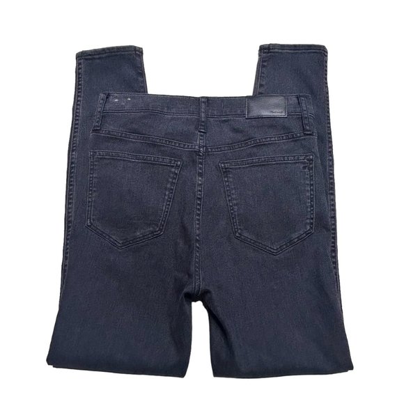 Madewell Jeans 10" High Rise Skinny Womens Size 27 Button Fly Stretch Black Wash - Picture 3 of 11